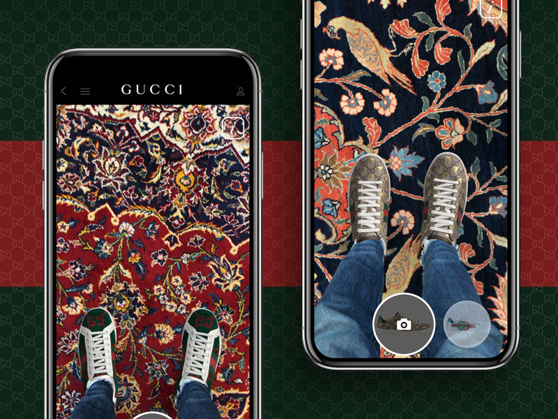 Les baskets Gucci en réalité augmentée